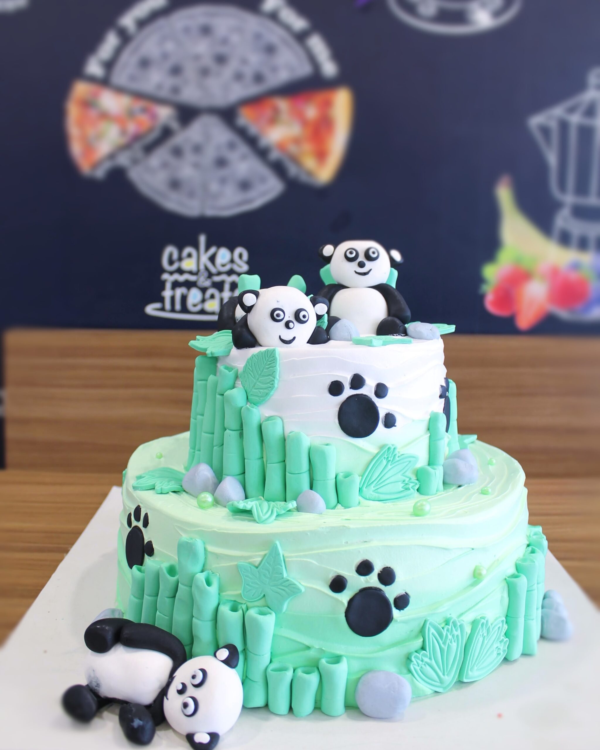 Panda Theme Cake - 1st Birthday cake in Trichy