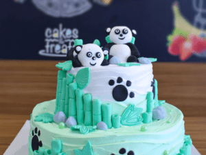 Panda Theme Cake - 1st Birthday Cake in Trichy