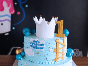 White Crown Cake 1st Birthday Cake in Trichy